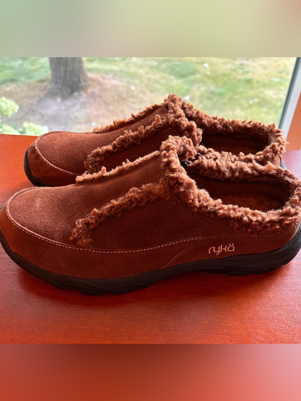 Ryka Mules Brown Suede Clog